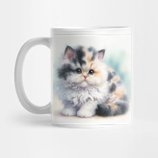 Selkirk Rex Watercolor Kitten - Cute Kitties Mug